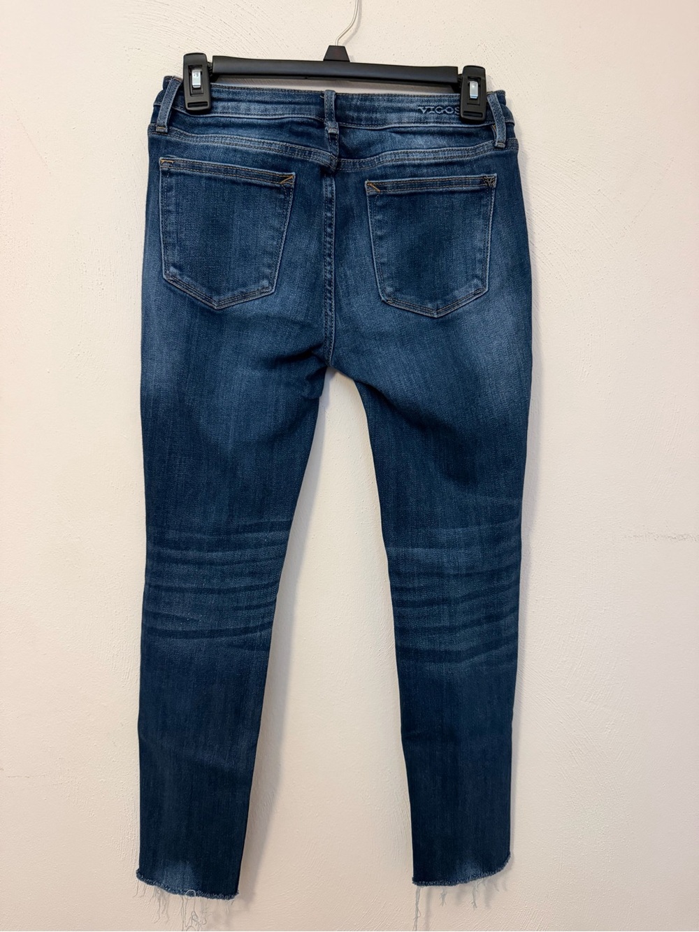 127 - Vigoss Dark Blue Distressed Cropped Skinny Jeans - Picture 4 of 5